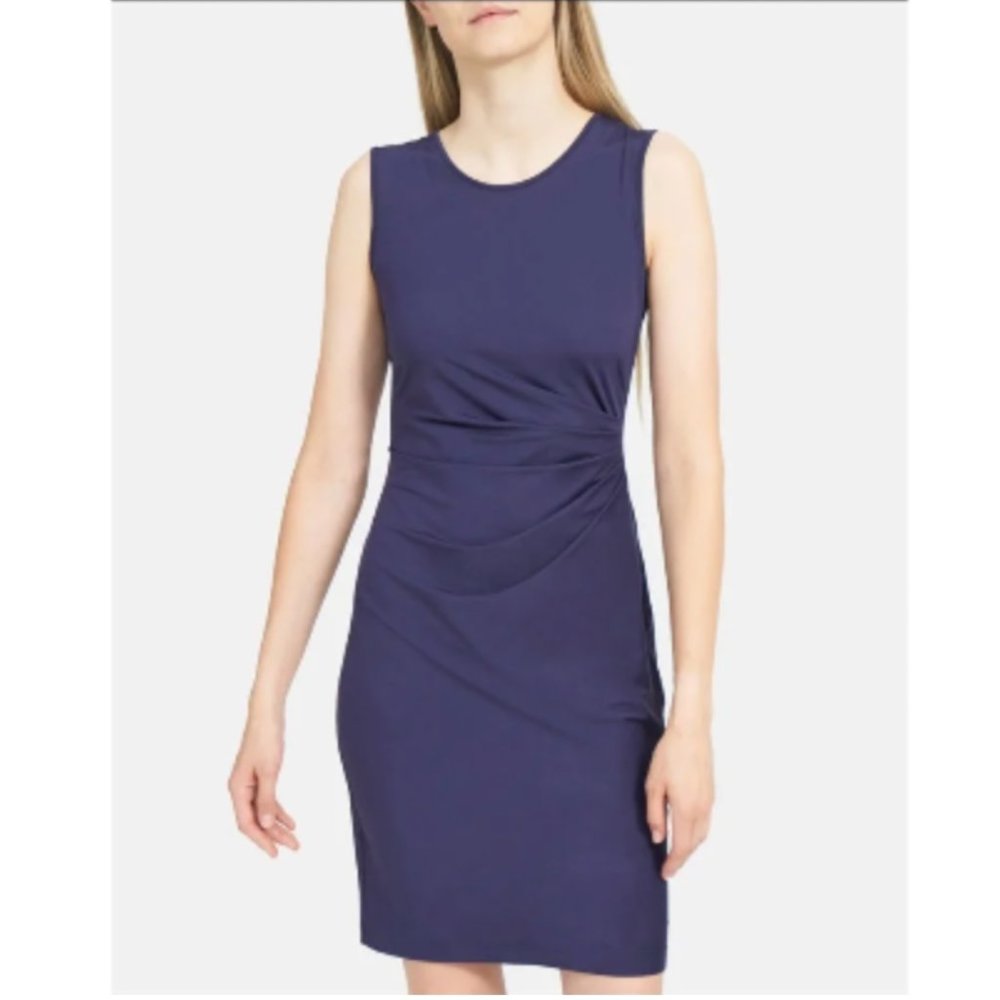 Theory Jorainna Matte Jersey Dress (Navy Size 10)